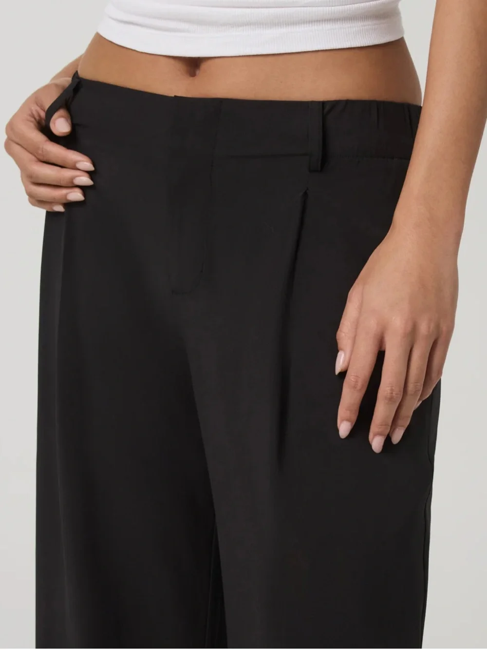 Vuori Villa Wide Leg Trouser Pant Black Sz S - Picture 3 of 11